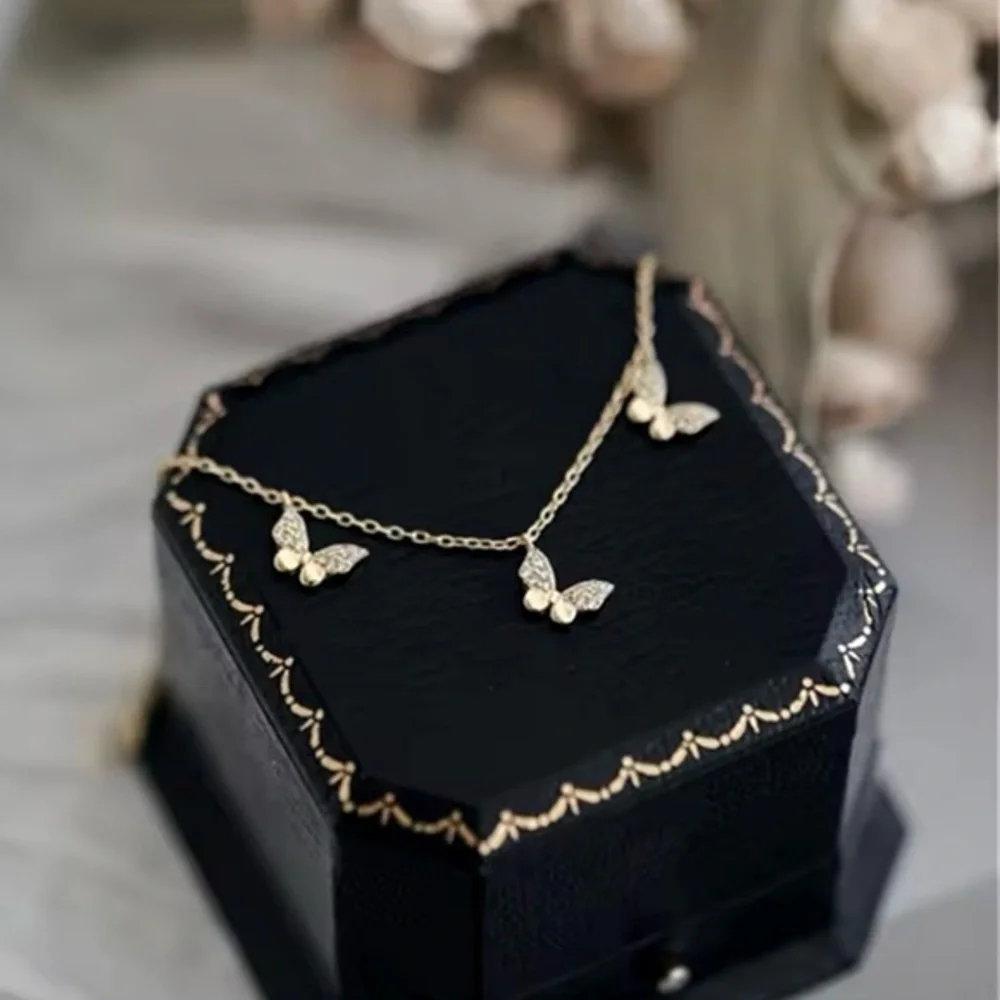 925 Sterling Silver Gold Plated Butterfly Bracelet